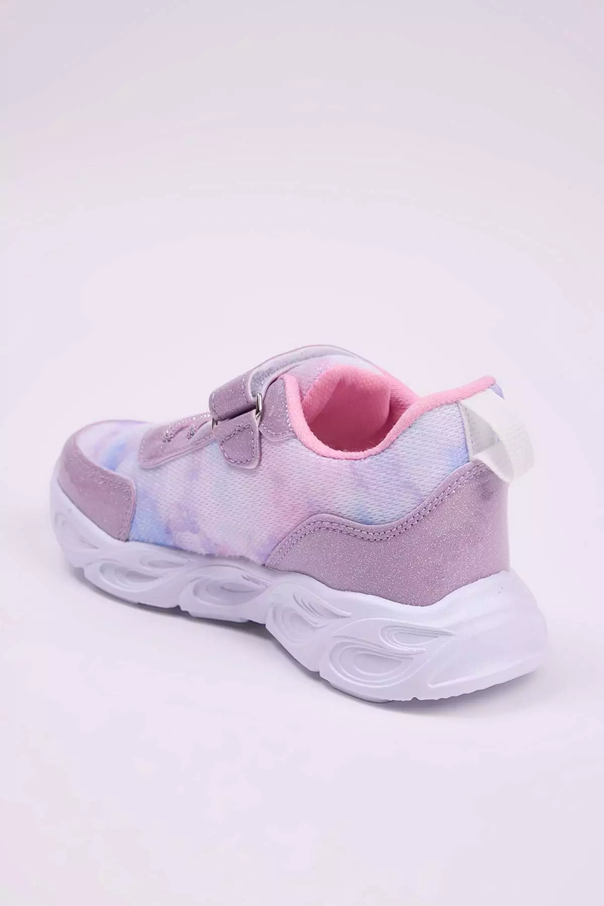 Lilac Lighted Sole Little Girl Kids Sports Shoes Takeaw26Sn00002