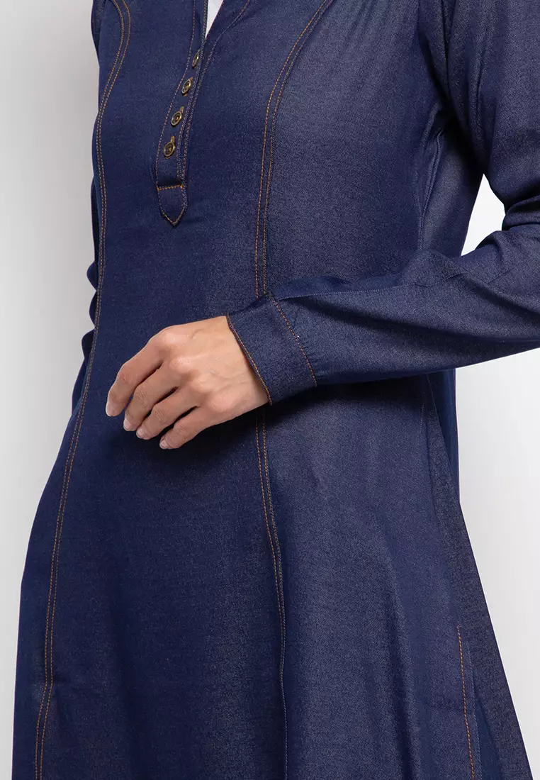 AZZAR Zuri Tunic in Navy