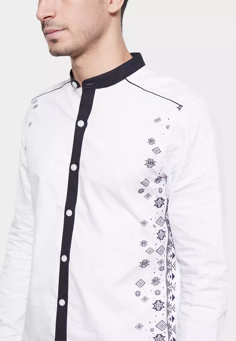 Johnwin - Baju Koko - Kemeja Koko - Lengan Panjang - Slim Fit