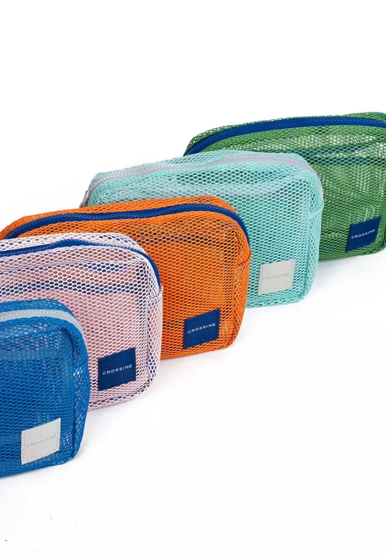 Crossing Jules Everywhere Mesh Pouch (Large) - Mint/Grey