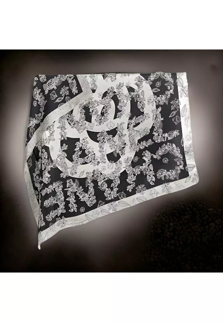 Luxury Silk Ladies' Large Scarf, Sun-Proof Crepe Satin, Premium Souvenir.