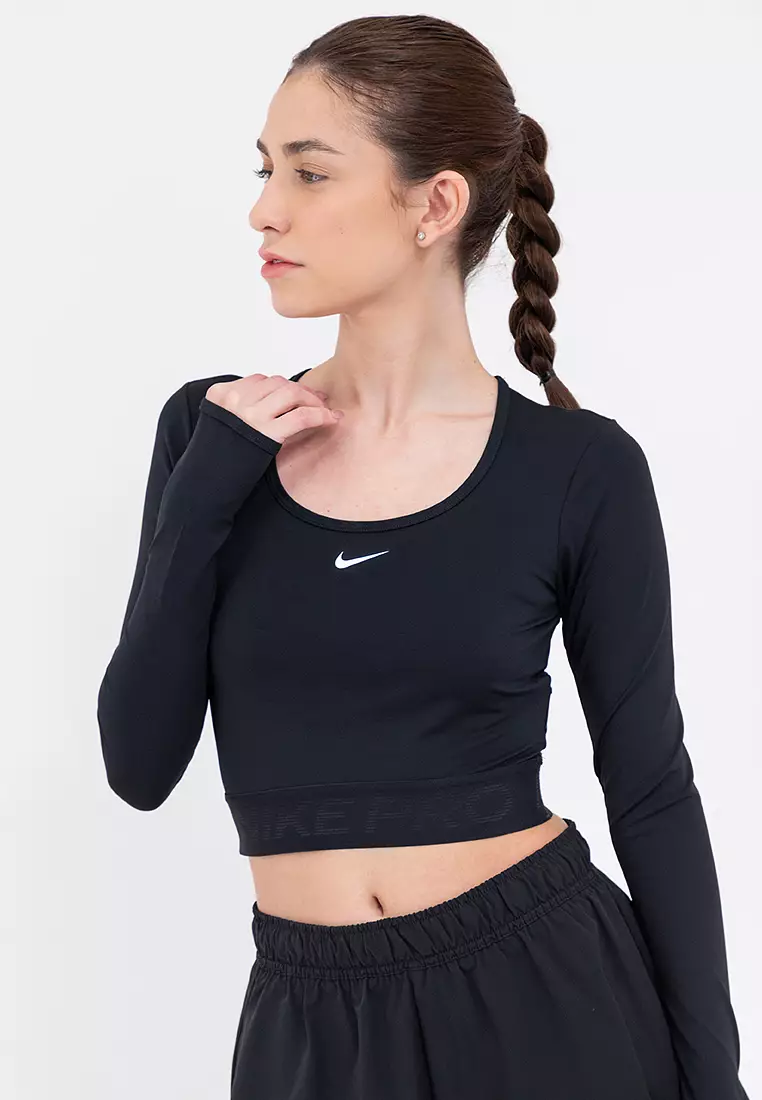 Nike Pro Women's Dri-FIT Cropped Long-Sleeve Top