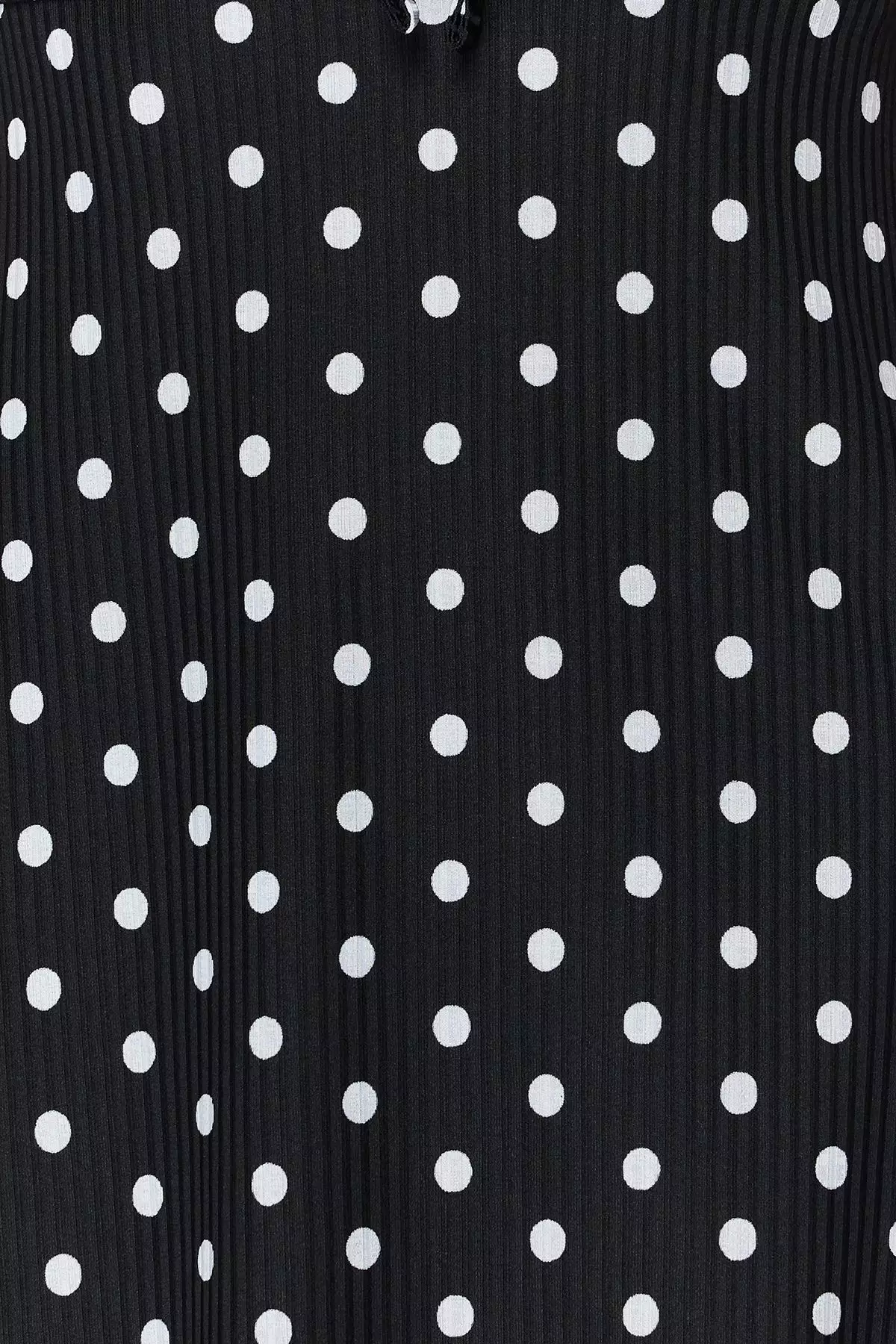 Black*001 Square Neck Flounce A-Line Mini Knitted Mini Dress TWOSS23EL00348