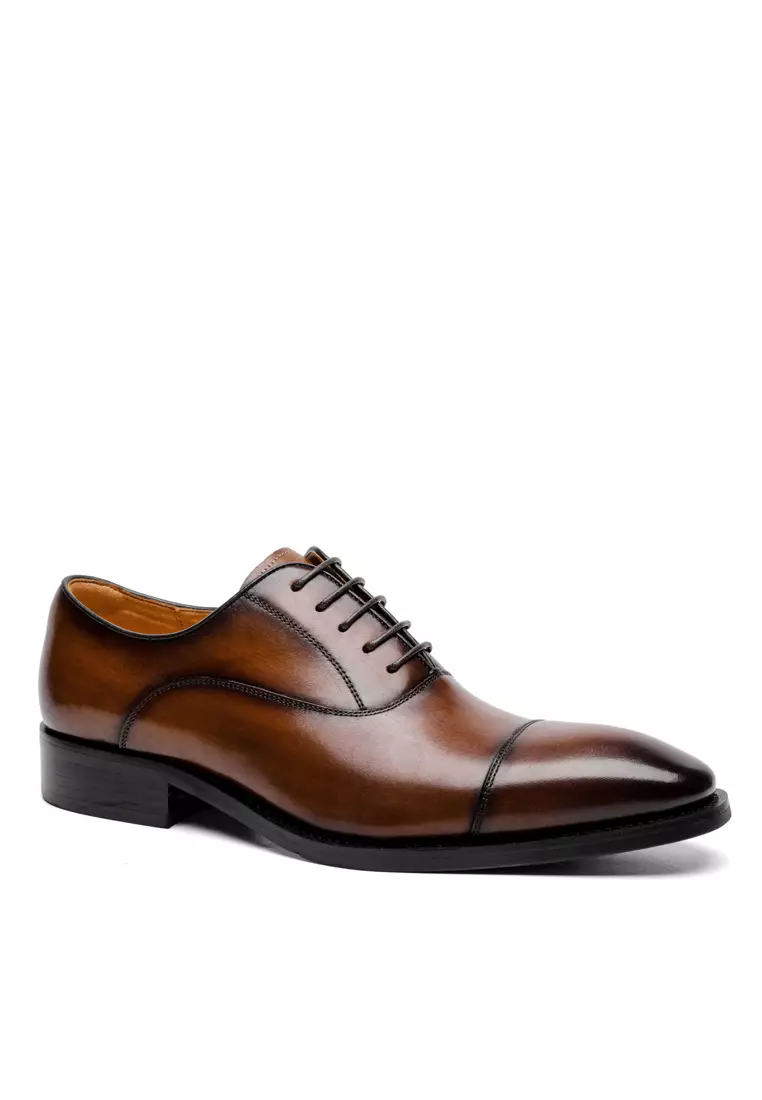 Vintage Leather Cap Toe Business Shoes MK8988-1