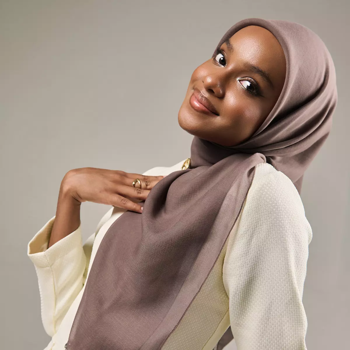 [New Collectio] ZM Zaskia Mecca - Hijab Paris Premium Parissa Brown Mahogandy | Bahan Adem, Fine Stitch, Mudah Dibentuk & Classy