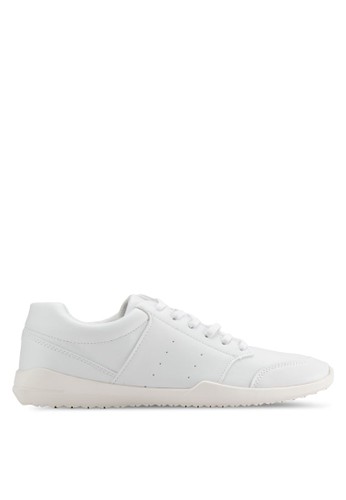 Contemporary Faux Leather Sports Sneakers