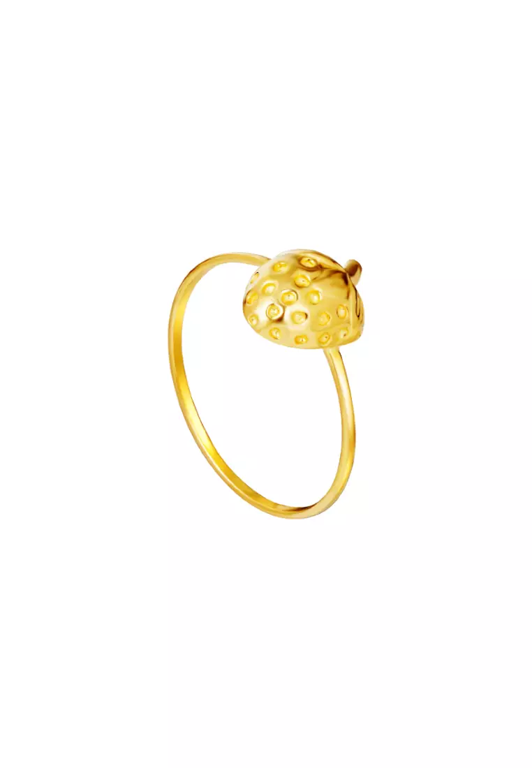 TOMEI [Online Exclusive] Minimalist Strawberry Ring, Yellow Gold 916