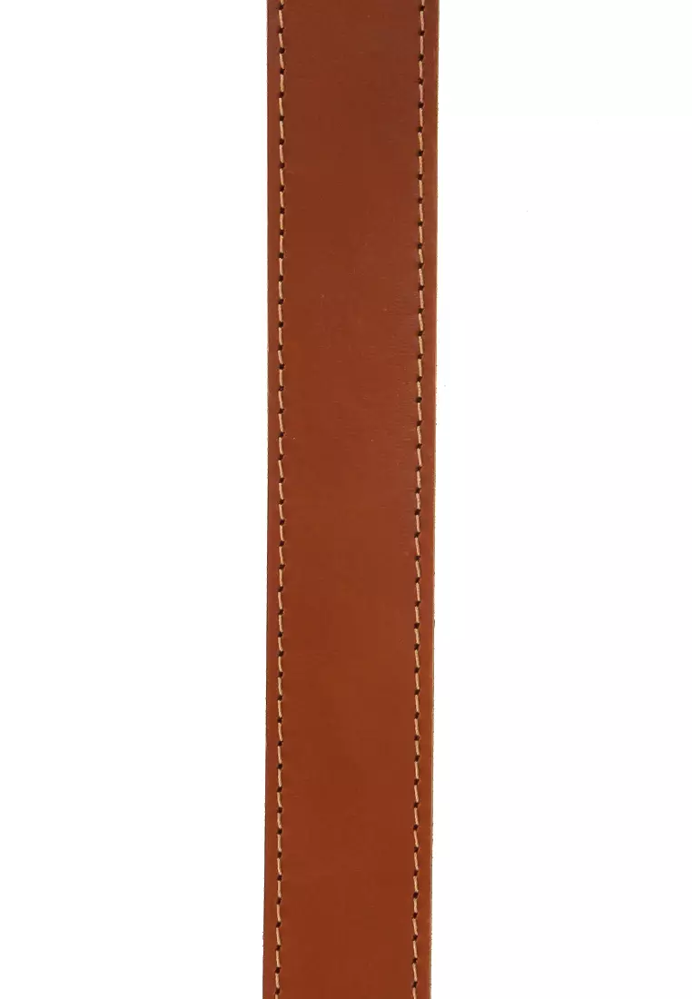 Hazel Gesper Ikat Pinggang Sabuk Pria Casual Belt Material Genuine Leather ORIGINAL - Tan