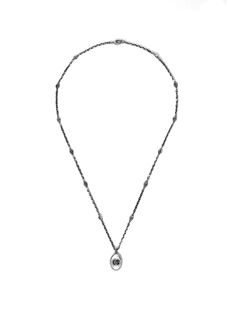 Gucci silver chain on sale necklace