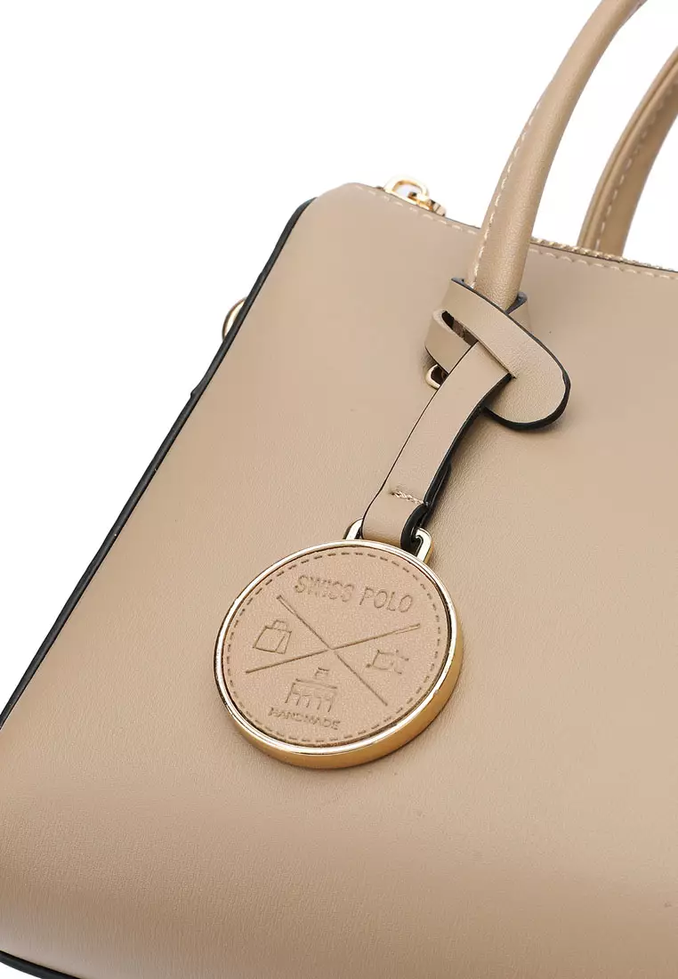 Women's Top Handle Bag / Sling Bag / Crossbody Bag - Beige
