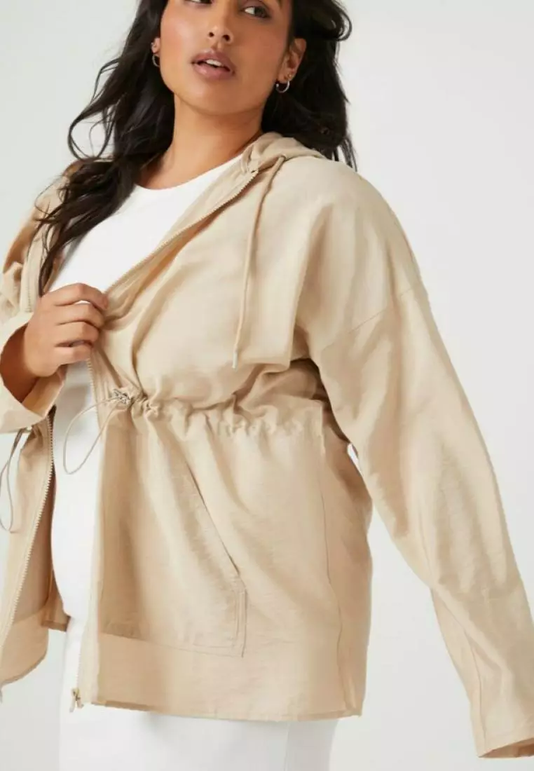 Buy FOREVER 21 Plus Size Hooded Utility Jacket 2024 Online