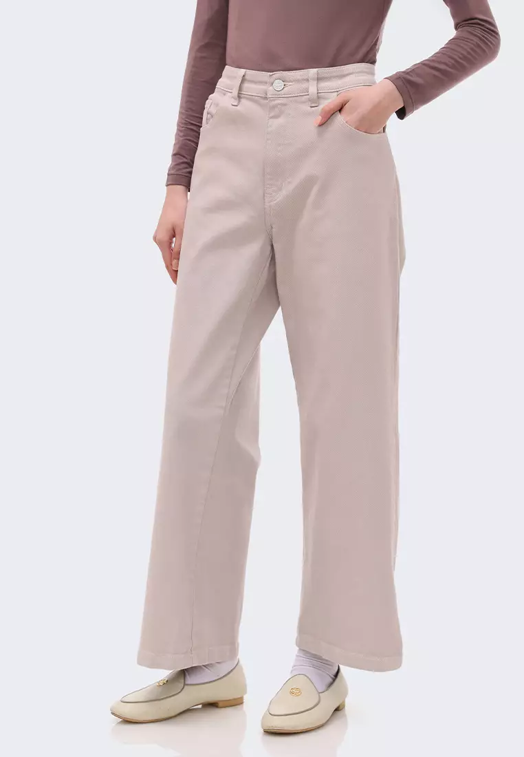 Ria Miranda White Sand Claris Pants
