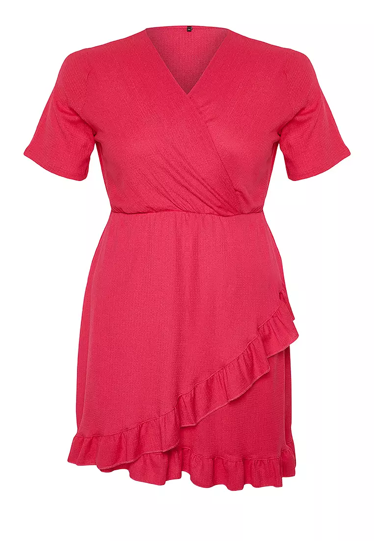 Plus Size Flounce Mini Dress
