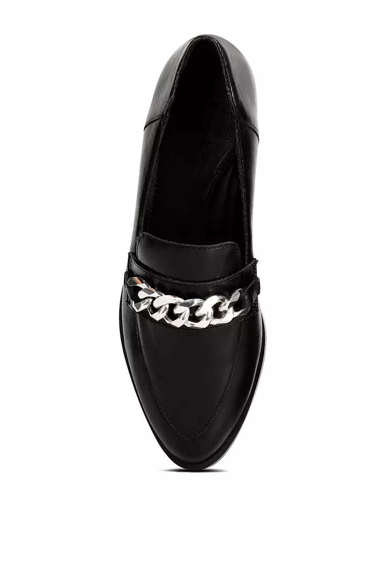 Black Leather Slip-on