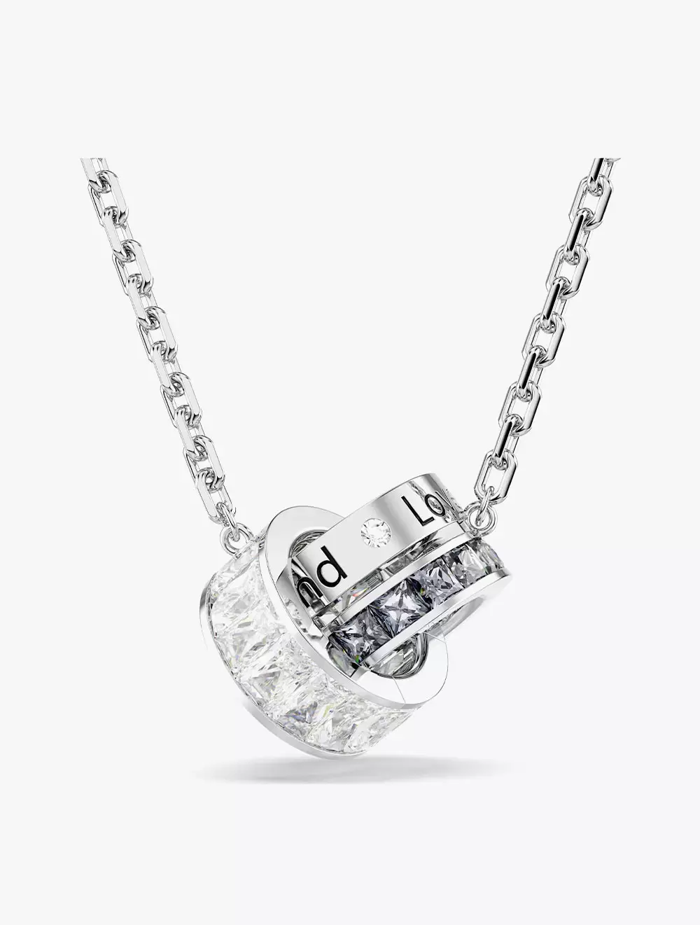 Connexus Pendant, Mixed Cuts, `Love Is Around`, Gray, Rhodium Plated - Gray