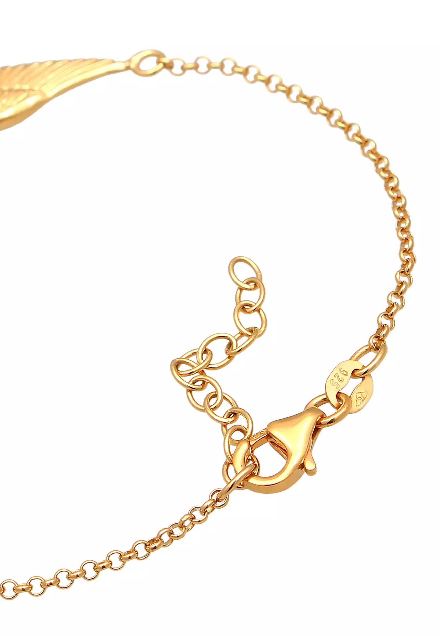 Bracelet Heart Wing Pendant Gold Plated