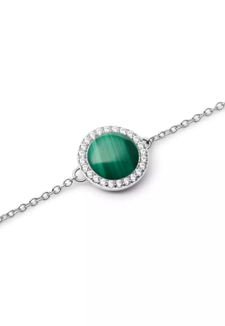 Audrey Bracelet Malachite Silver - Unisex Bracelet for women and men stainless steel Bracelet DW Official Authentic Original
