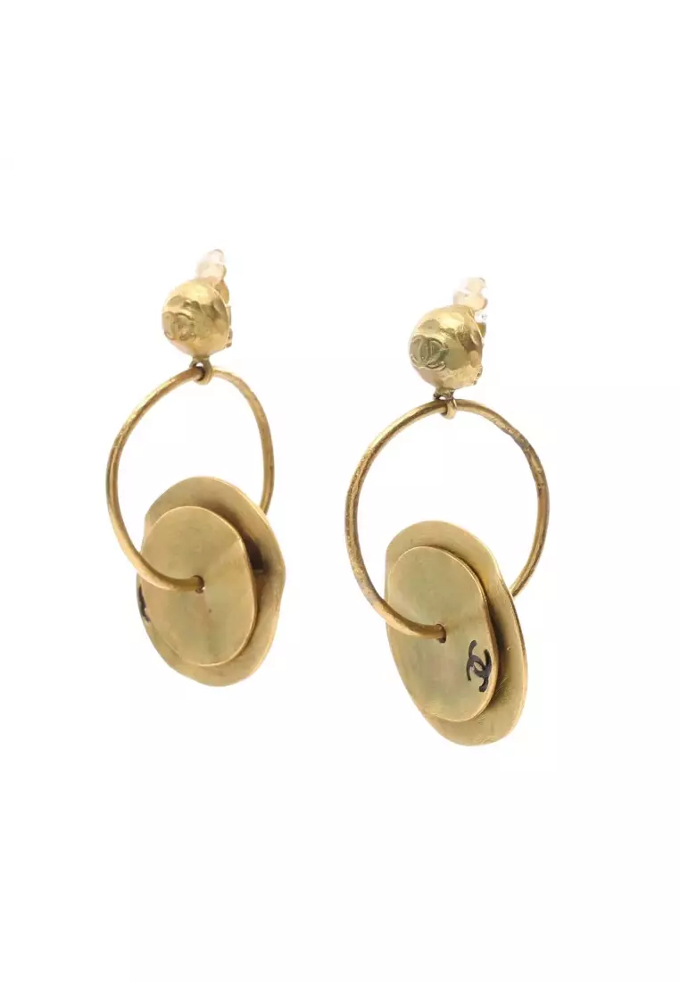 Buy Chanel Pre-loved CHANEL coco mark earrings GP gold 94A 2023 Online