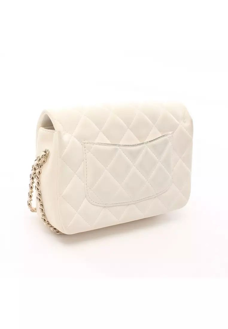 White leather chanel on sale bag