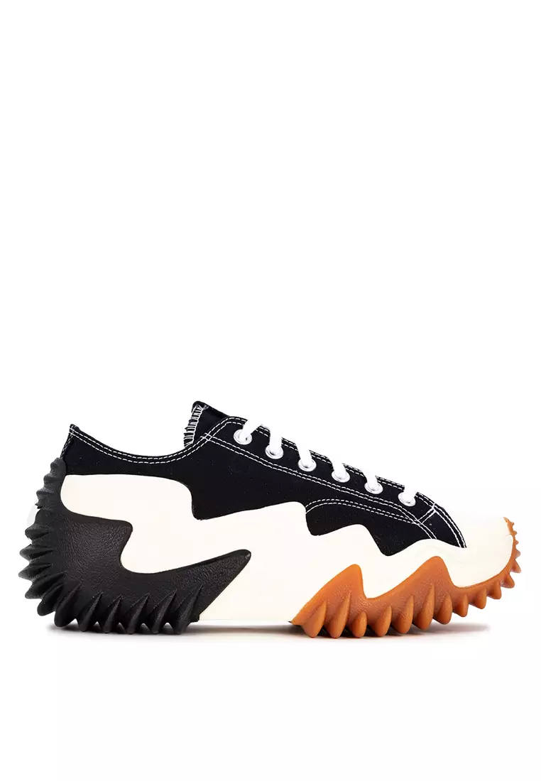 靴 CONVERSE RUN STAR MOTION OX Converse Run Star Motion Ox Platform Trainers (White Black E