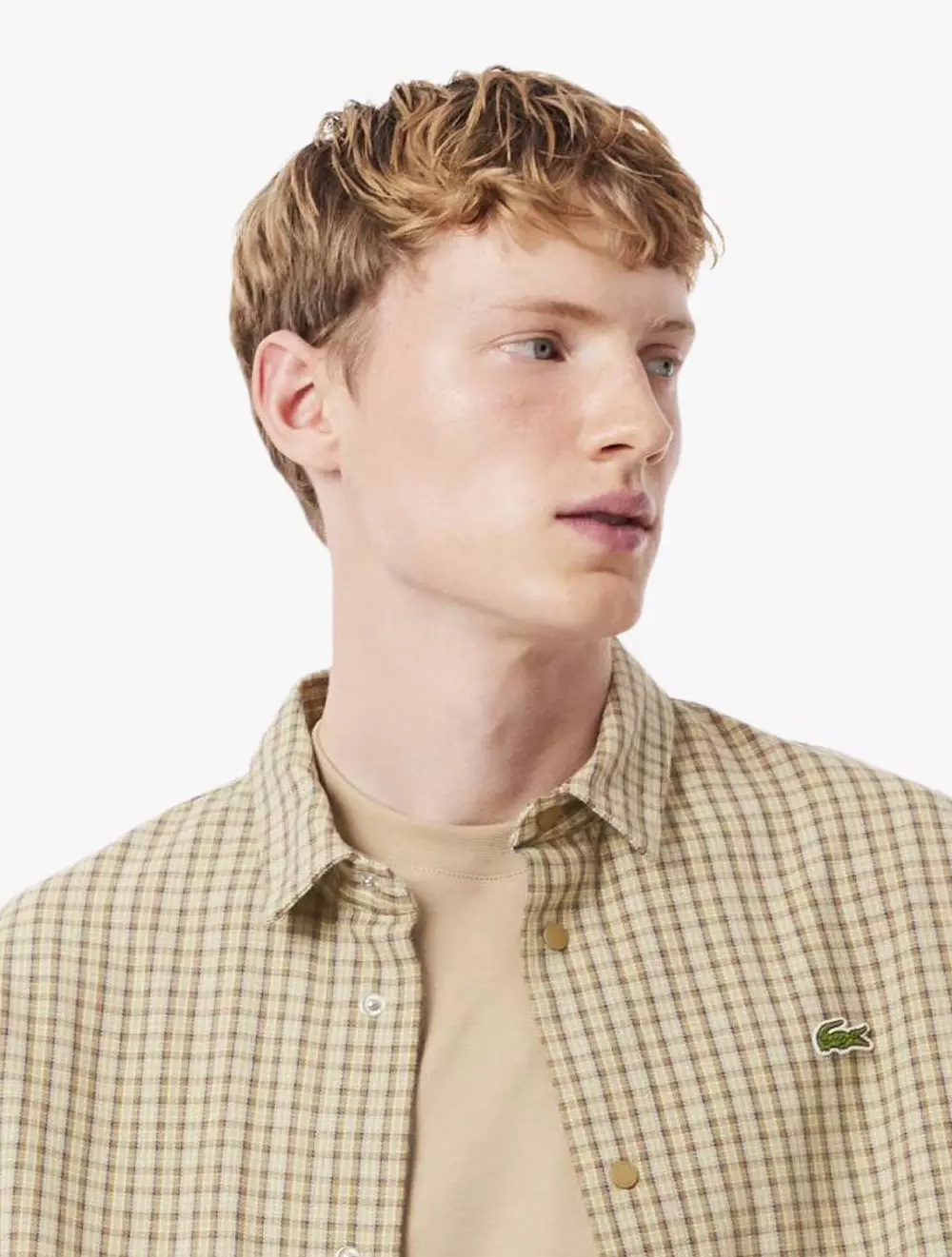 Oversized Heavy Cotton Plaid Overshirt - Brown