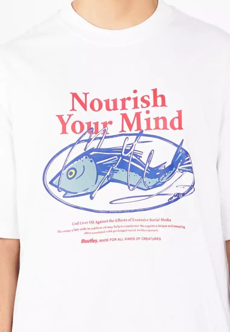 Moutley Men's T-Shirt Short Sleeve Oversized Fit Cotton 16s Nourish OL-060725