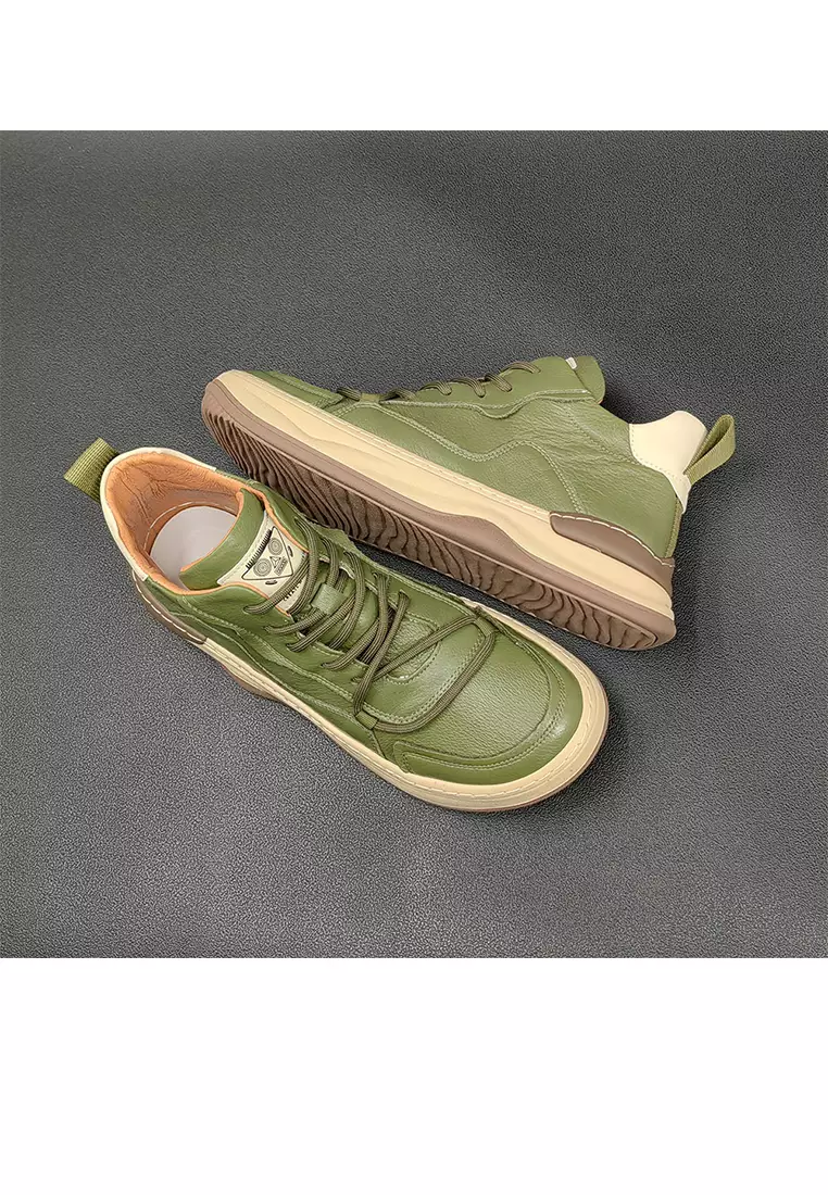 High Top Grain Leather Sneakers ALG9003