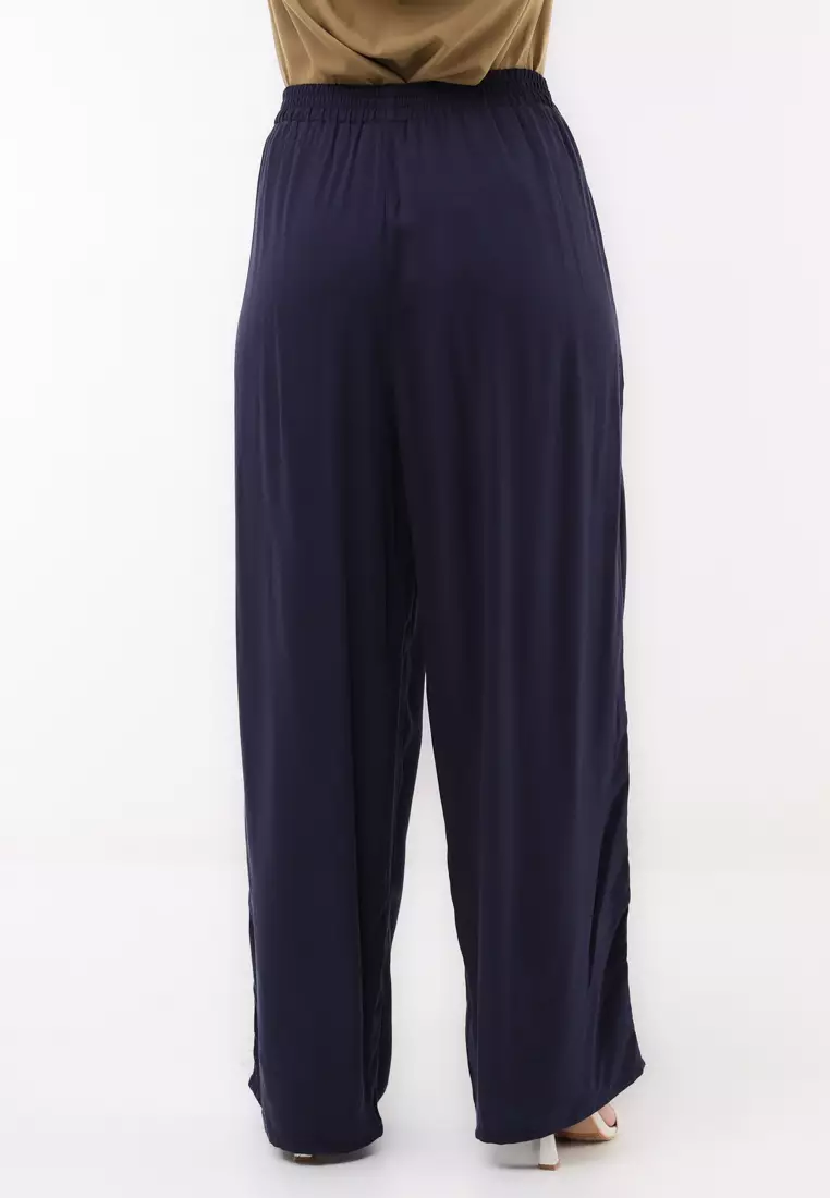 Woven Plain S.Twill Wide Leg Pants