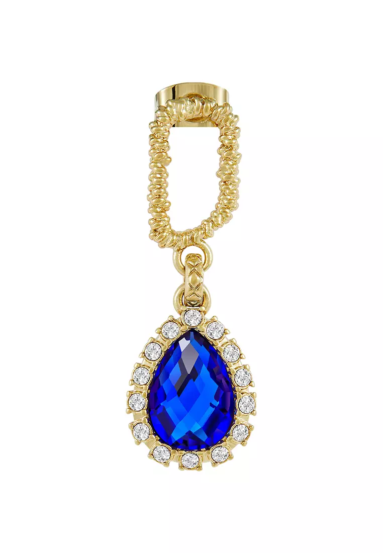 Earrings Princess'S Water Drop In Gold - Blue