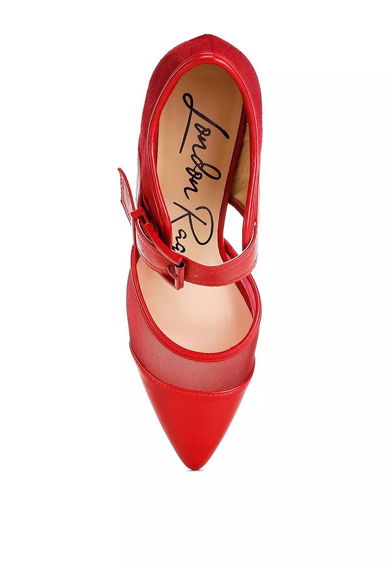 Sandal Pompa Merah Marun