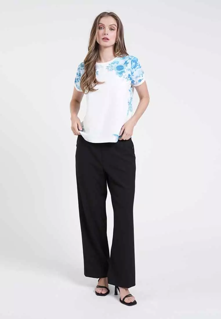 Glenda Watercolor Floral Blouse