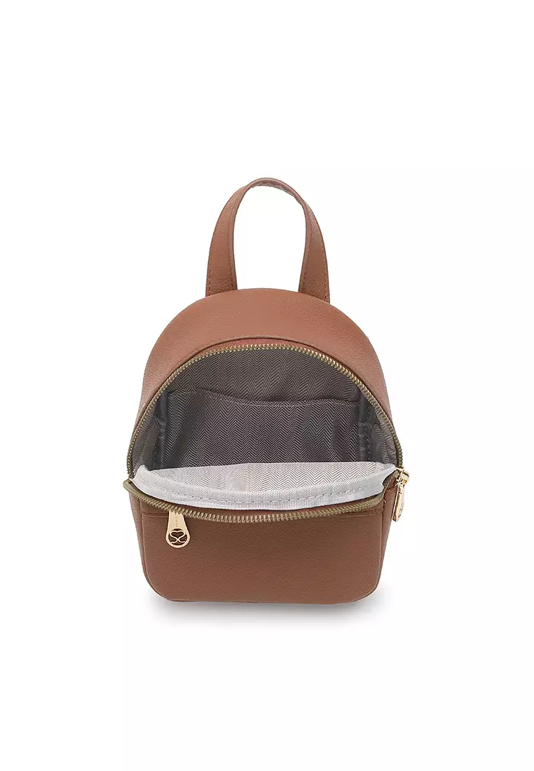 Women's 2-Way Backpack / Crossbody Bag / Sling Bag (Tas Ransel Wanita & Tas Punggung Wanita / Tas Selempang Wanita) - Cokelat