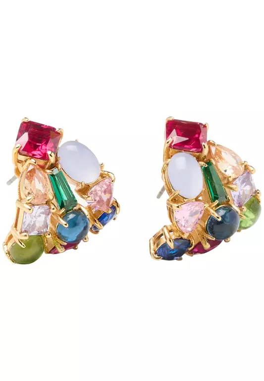 Showtime Huggies Earrings in Multi KJ981