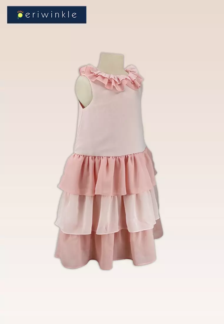 Agatha Girls Sleeveless Tiered Ruffled Party Dress