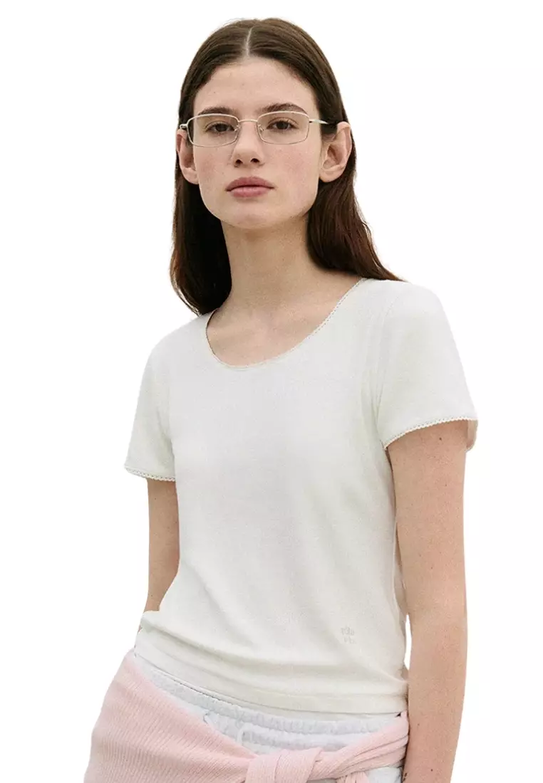 Nubasic Lace Ribbed T-Shirt