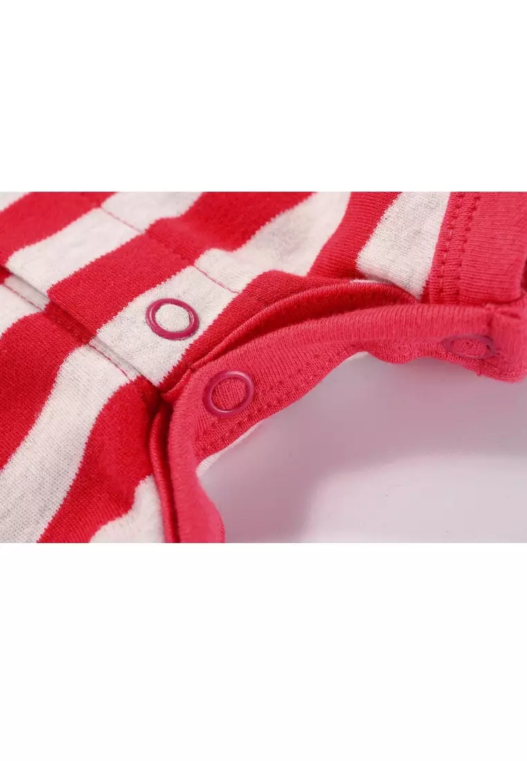 Buy Little Kooma Baby Boy Red Stripe Romper w Embroidered Puppy