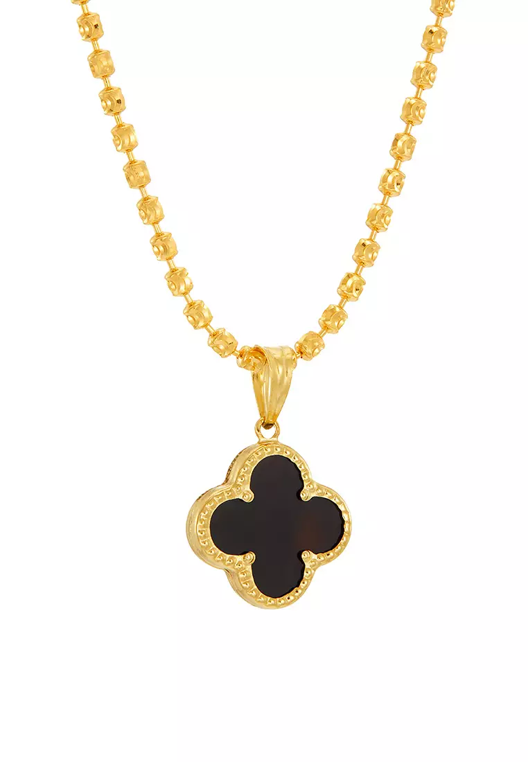 HABIB Black Onyx Pendant in 585/14K Yellow Gold YOP-1000-3