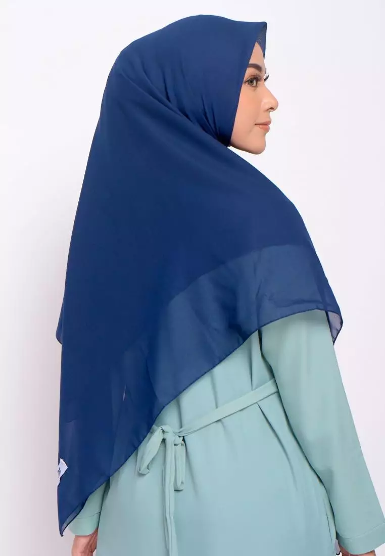 ZM Zaskia Mecca - Hijab Syari Bellsa Navy Kerudung Segi Empat