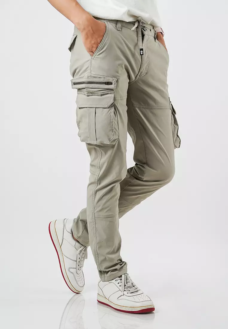 OXCON Celana Cargo Panjang Pria Pinggang Karet Slimfit Sparta Khakis