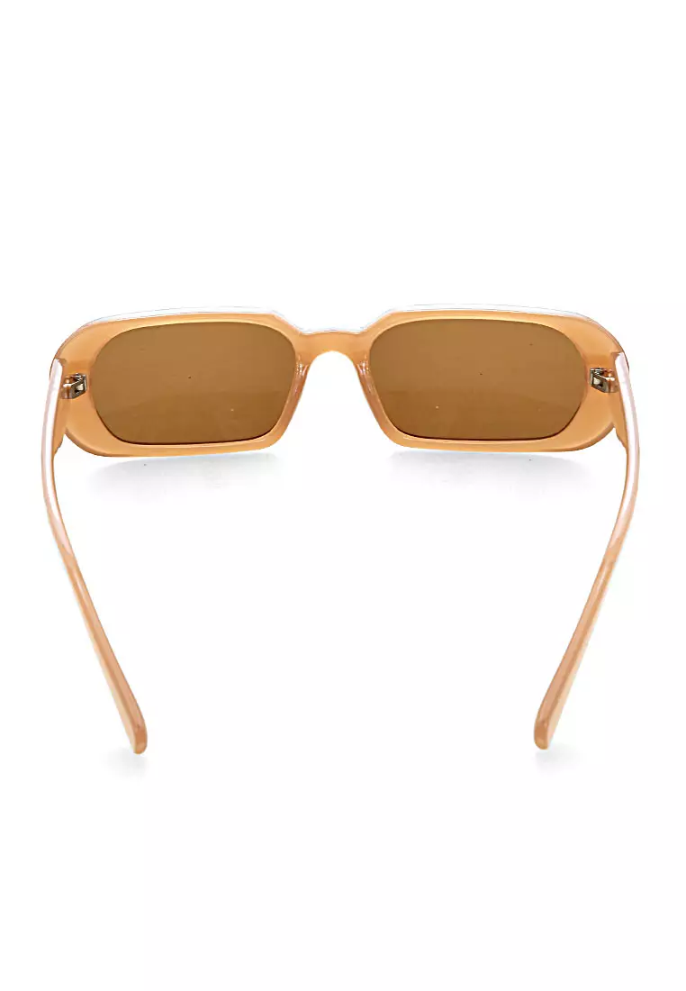 Mackenzie Kacamata Oval Frame Sunglasses Material PC ORIGINAL - Brown