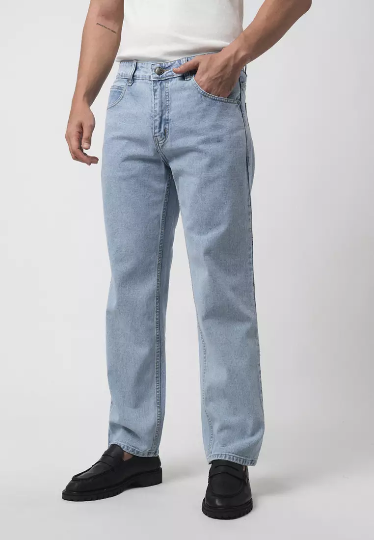 Straight Slim Fit Premium Jeans - Light Indigo