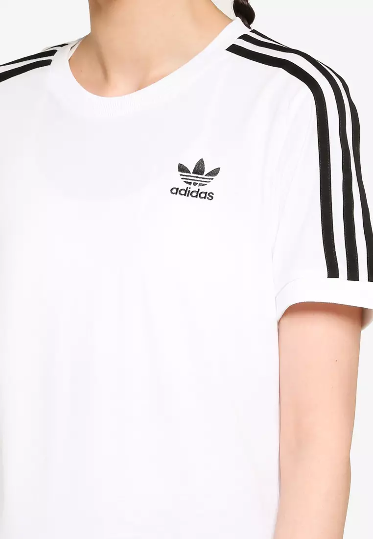 Adidas originals 3 stripe tee store