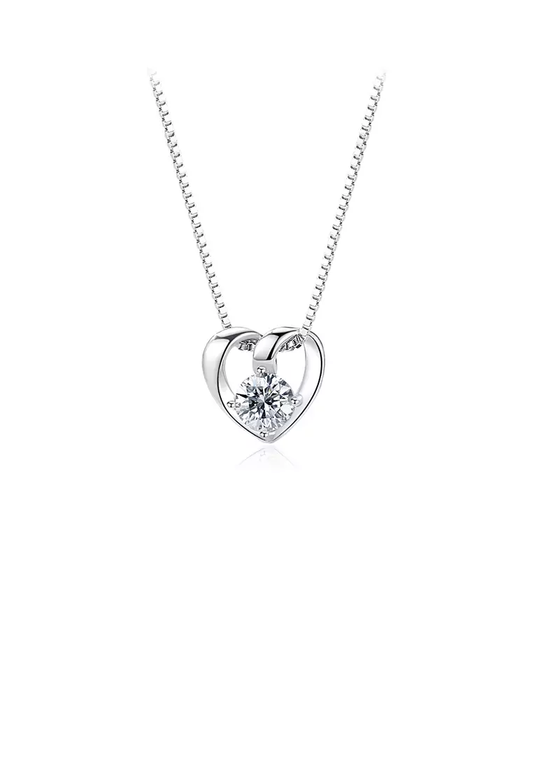 Heart shaped cubic zirconia pendant hotsell