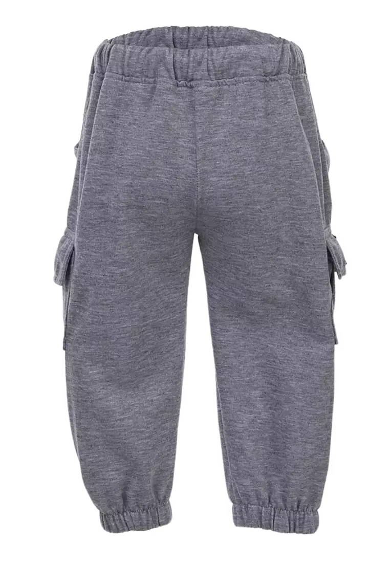 Wileen Celana Cargo Anak Unisex Kid Long Pants Slim Fit Comportable Material Fleece ORIGINAL - Misty Gray