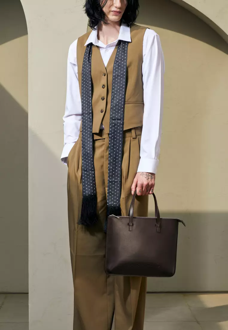 ALEX 13 Vegan Leather Crossbody Bag Mocha Brown