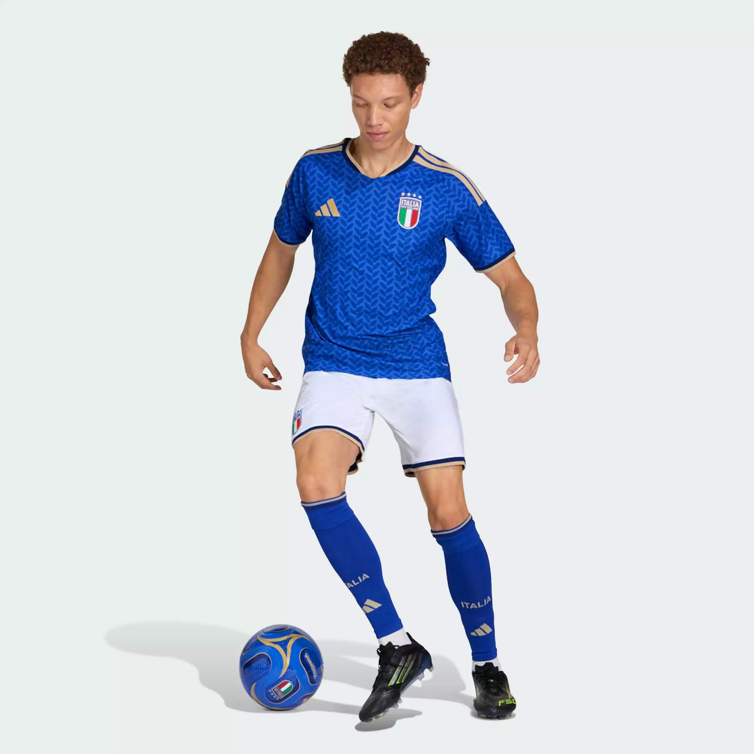 Football Italy 26 Home Authentic Jersey Men Blue JL6934