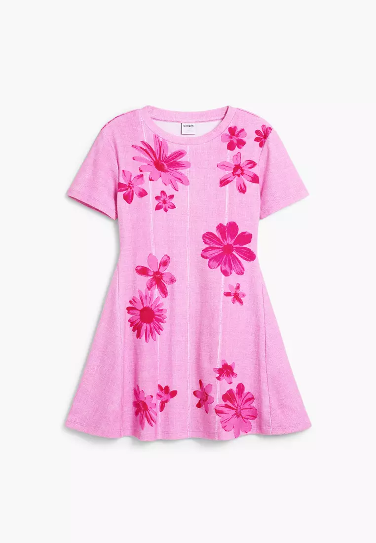 Pleated floral dress