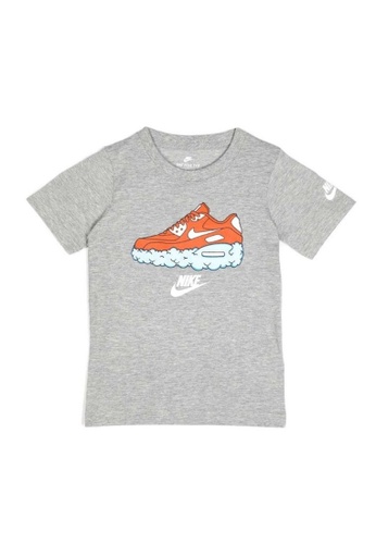 Nike grey Nike Boy's Air Max Clouds Short Sleeves Tee (4 - 7 Years) - Dark Grey Heather 8B53DKA773295BGS_1