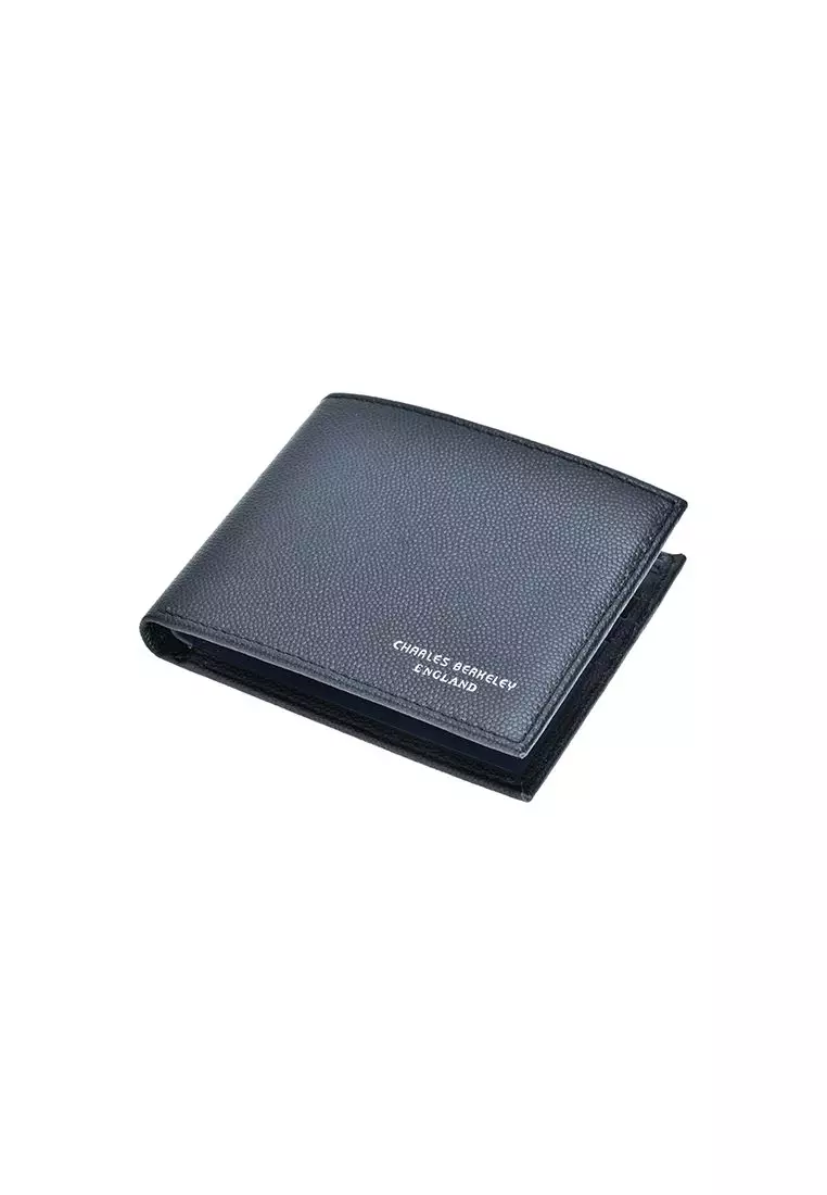 Tumbled Leather Bifold Wallet & Gun Metal Buckle Leather Belt Combo Gift Set