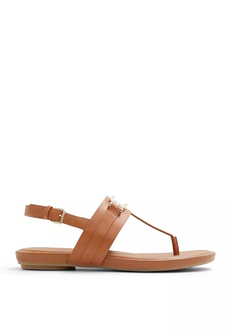 Aldo tan sales flat sandals